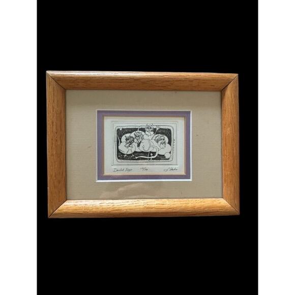 DARLENE HARDIE 125/500 Deviled Eggs Framed Farmhouse Decor eBay Ink LITHO Art - Picture 7 of 7